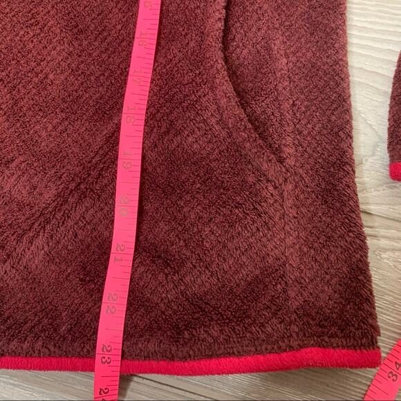 Patagonia fleece retool pocket snap popover maroon sz S - Picture 3 of 6